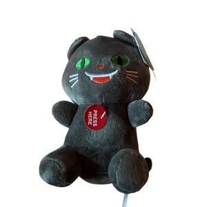 Spooky Village Black Cat Musical Plush Toy Press Here‎ Happy Halloween NWT